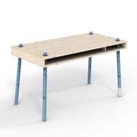Caspar - Bureau enfant évolutif - Pieds bleus